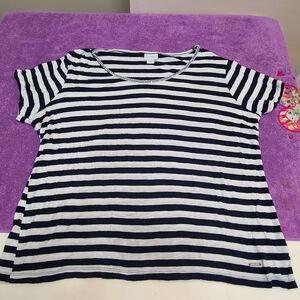 NWOT Jaclyn Smith Striped Shirt 1x